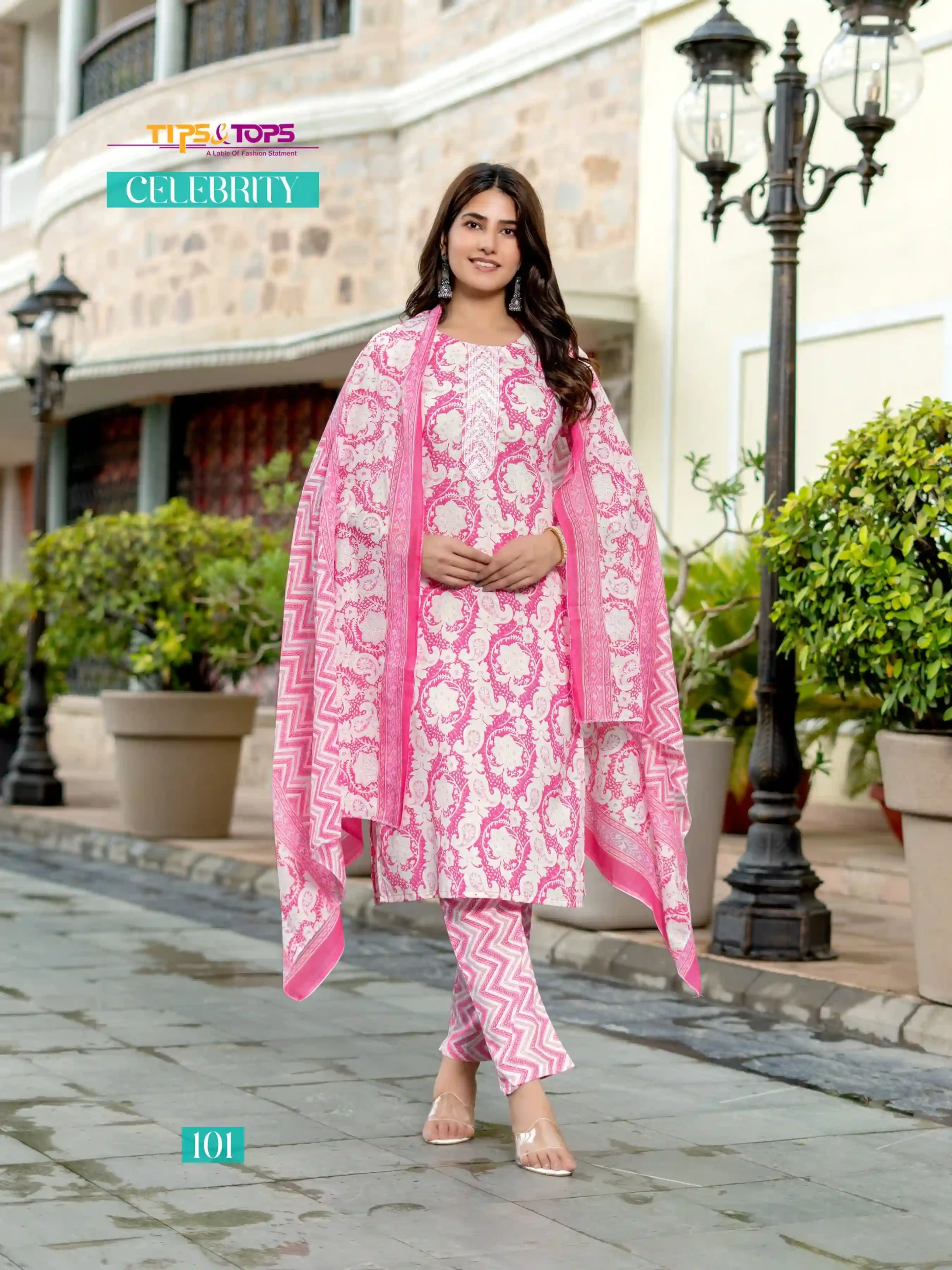 Tips & Tops Celebrity Cotton Print Wholesale Readymade Salwar Suit Catalog — Wholesale Readymade Suit, MPA wholesale from Surat - Gallery Image 4